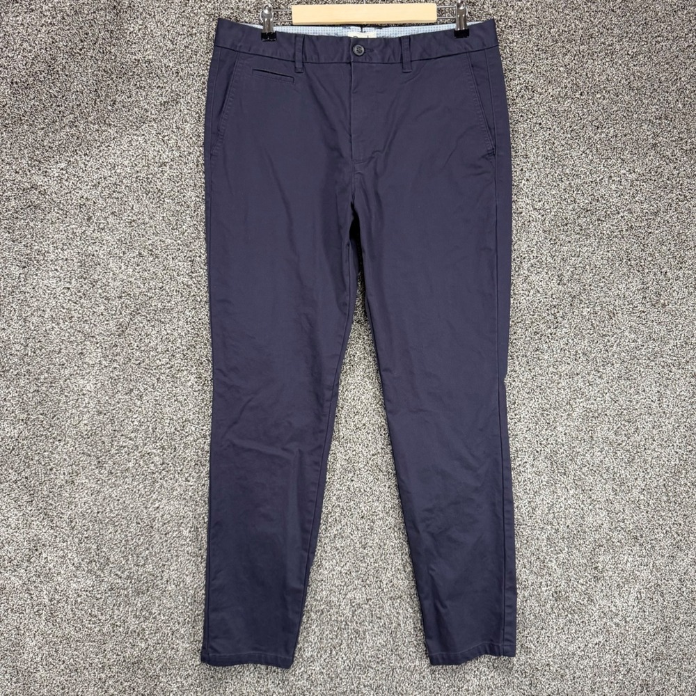 Perk Feel Good Chinos Mens 34/32 Blue Slim Fit Stretch Cotton Twill Pants